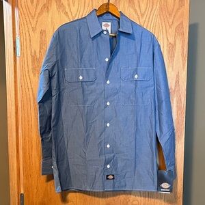 Dickies Blue Button-Up Shirt